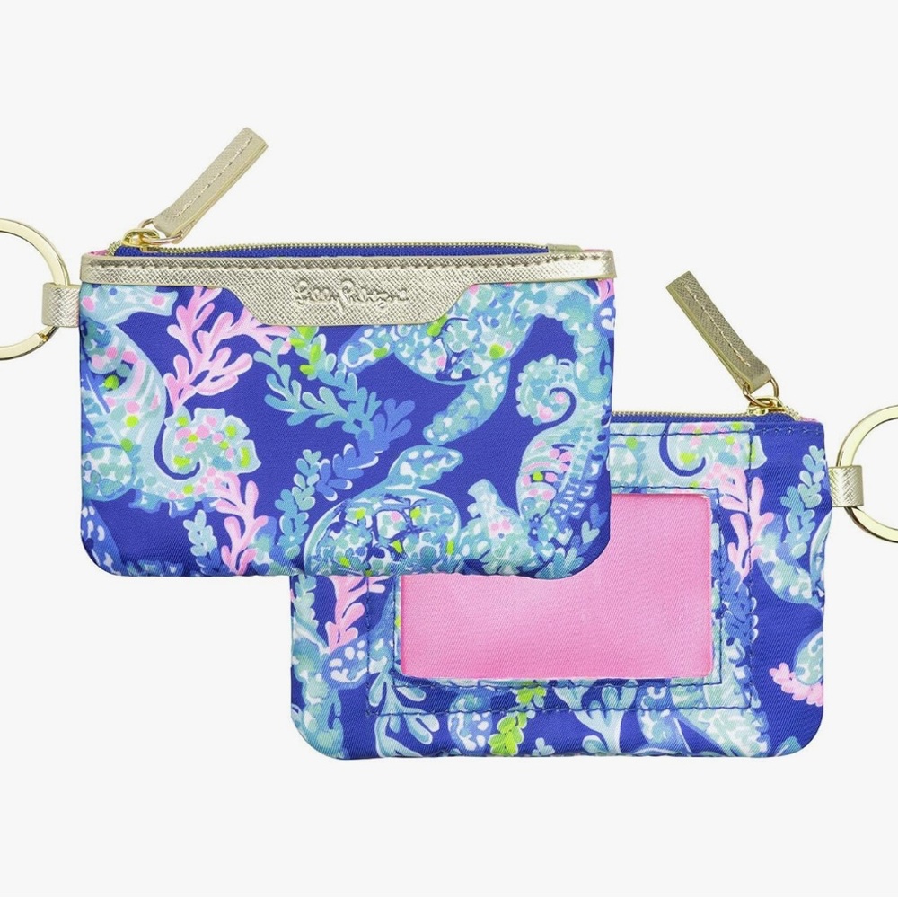 Lilly Pulitzer Turtle villa ID holder wallet / key holder